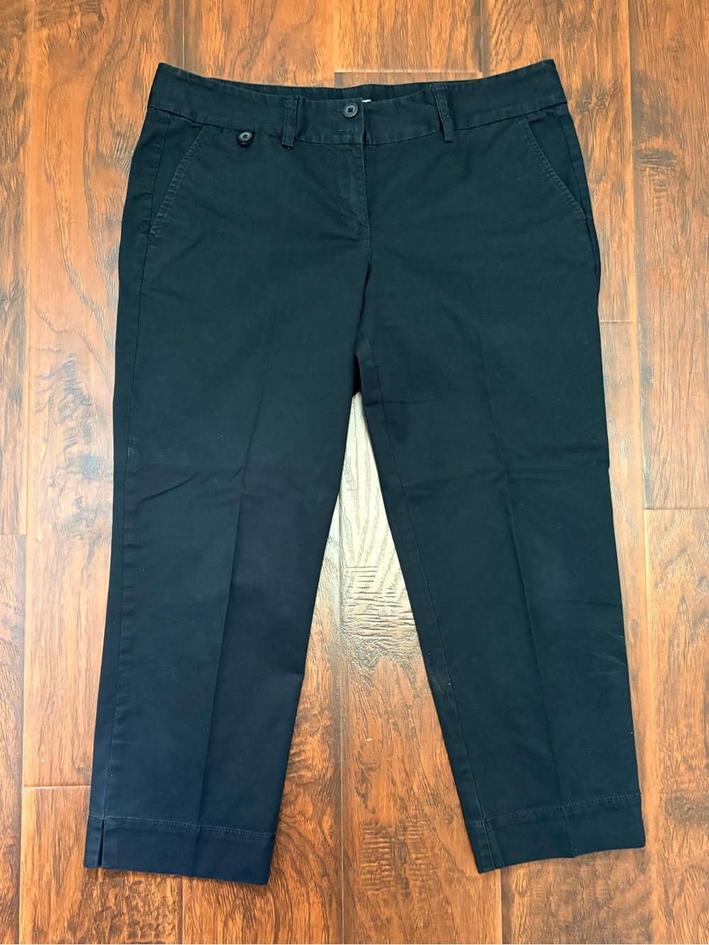 Ann Taylor LOFT Black Cropped Straight Leg Pants Size 10 Original